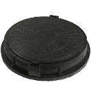 Люк канализ. (черный) 12,5-15 т